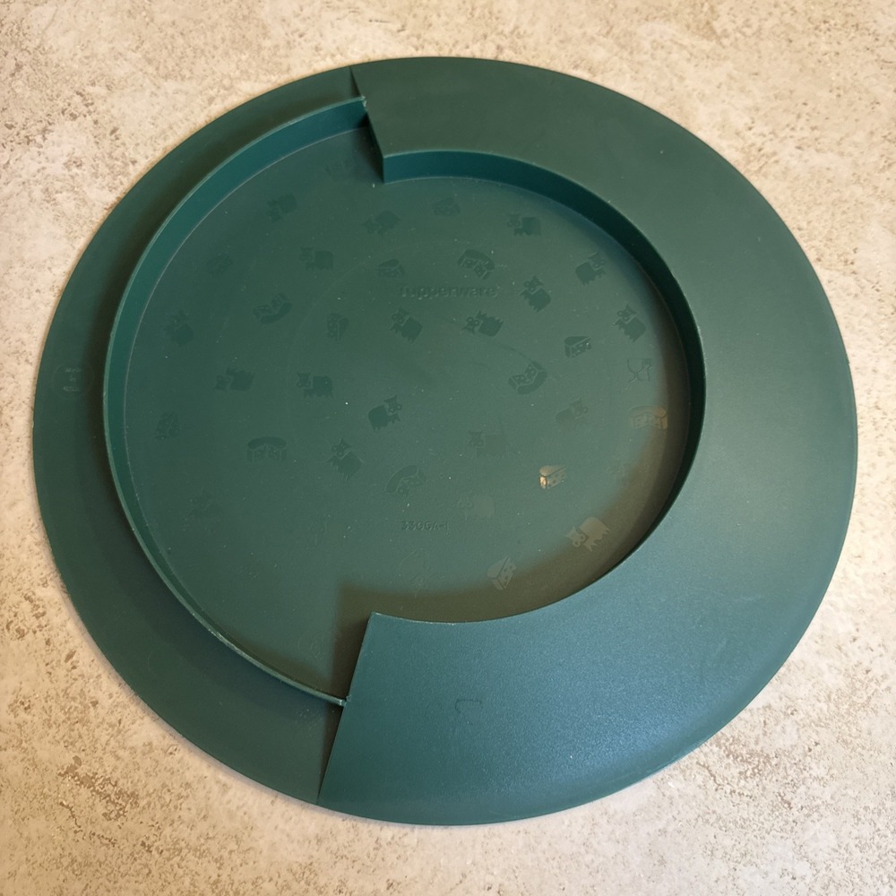 Tupperware Cheese And Cracker 12'' Serving Tray Party Platter Snacks Green #3306